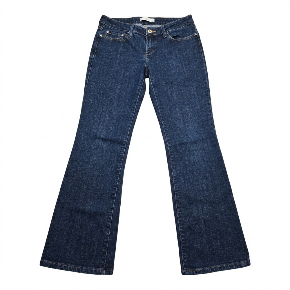 Levi's 545 Jeans Womens 8 Medium Low Boot Cut Stretch Blue Button Flap Pocket